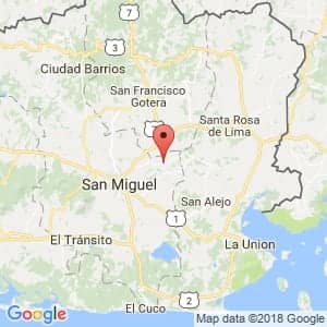 Localización de Comacarán en San Miguel