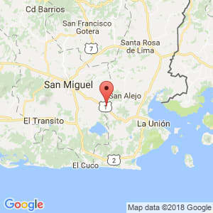 Localización de San Antonio Silva en San Miguel