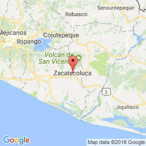 Localización de Zacatecoluca en La Paz