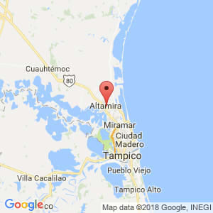 Localización de Altamira en Tamaulipas