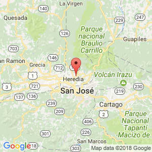 Localización de San Josecito en Heredia