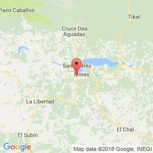 Localización de San Benito en Petén