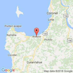 Localización de Arauco en Biobío