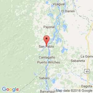 Localización de San Pablo en Bolívar
