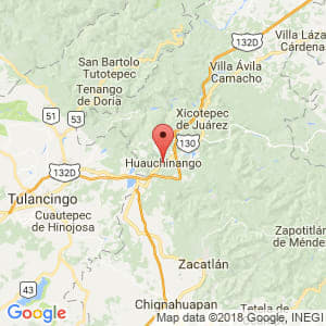 Localización de Huauchinango en Puebla