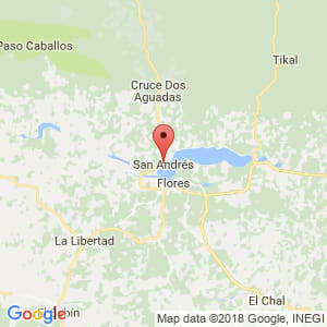 Localización de San Andres Peten en Petén