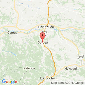 Localización de Gorbea en La Araucanía