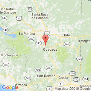 Localización de Florencia en Alajuela