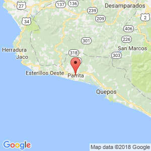 Localización de Parrita en Puntarenas