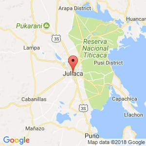 Localización de Juliaca en Puno