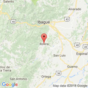 Localización de Rovira en Tolima