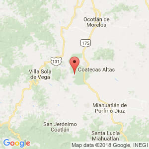 Localización de San Agustín Amatengo en Oaxaca