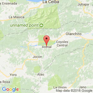 Localización de Arenal en Yoro