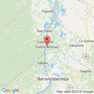 Localización de Puerto Wilches en Santander