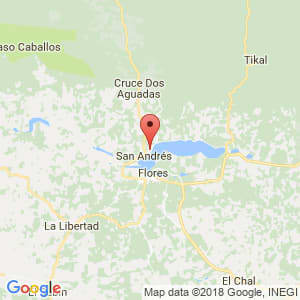 Localización de San José en Petén