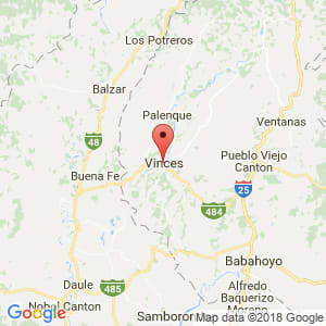 Localización de Vinces en Los Ríos