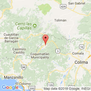 Localización de Minatitlán en Colima