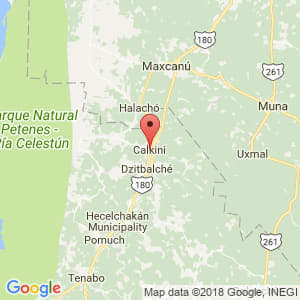 Localización de Calkiní en Campeche