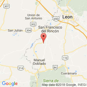 Localización de Purísima del Rincón en Guanajuato