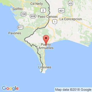Localización de Puerto Armuelles en Chiriquí