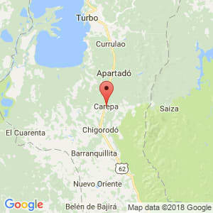 Localización de Carepa en Antioquia