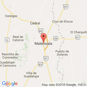 Localización de Matehuala en San Luis Potosí