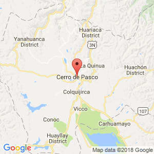 Localización de Cerro de Pasco en Pasco