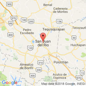 Localización de San Juan del Río en Querétaro