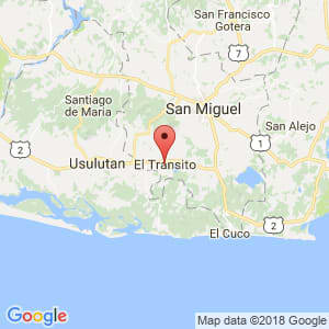 Localización de El Tránsito en San Miguel