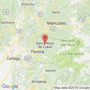 Localización de Santa Rosa de Cabal en Risaralda