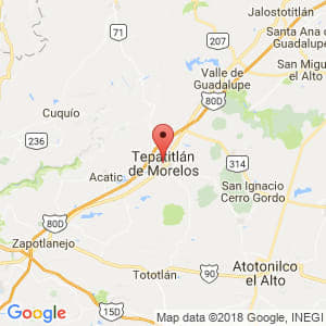 Localización de Tepatitlán de Morelos en Jalisco