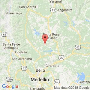 Localización de Entrerríos en Antioquia
