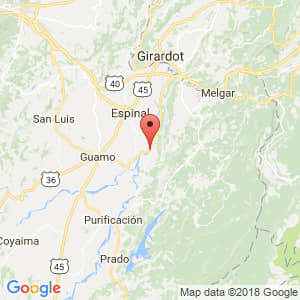 Localización de Suarez en Tolima
