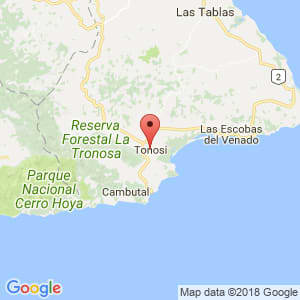 Localización de Tonosí en Los Santos