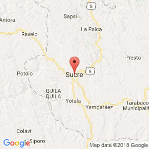 Localización de Sucre en Chuquisaca