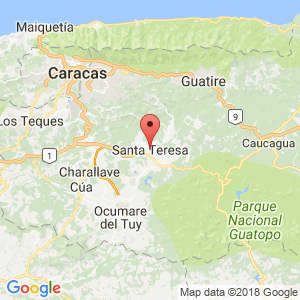 Localización de Santa Teresa del Tuy en Miranda