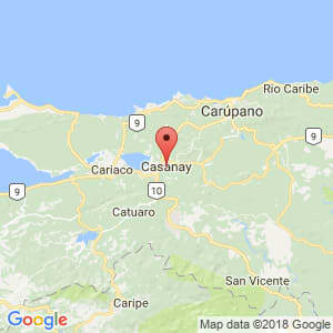 Localización de Casanay en Sucre