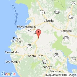Localización de Filadeldia en Guanacaste