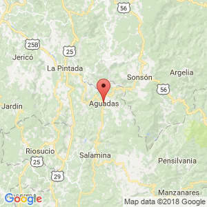 Localización de Agudas en Caldas