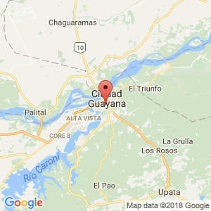 Localización de San Félix en Bolívar
