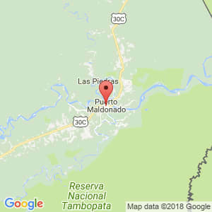 Localización de Puerto Maldonado en Madre de Dios