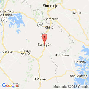 Localización de Sahagún en Córdoba