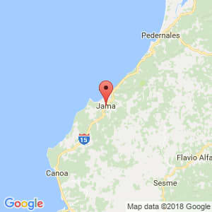 Localización de Jama en Manabí