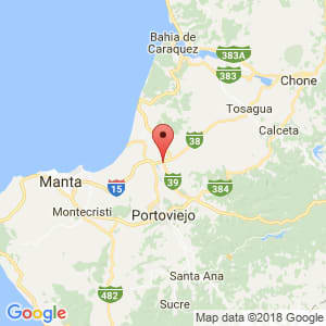 Localización de Rocafuerte en Manabí