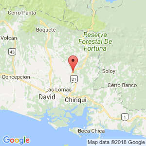Localización de Gualaca en Chiriquí