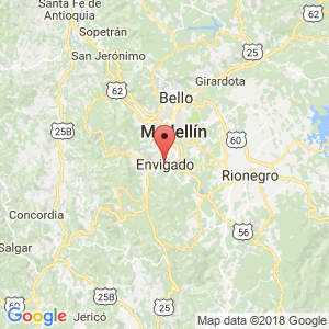 Localización de Envigado en Antioquia