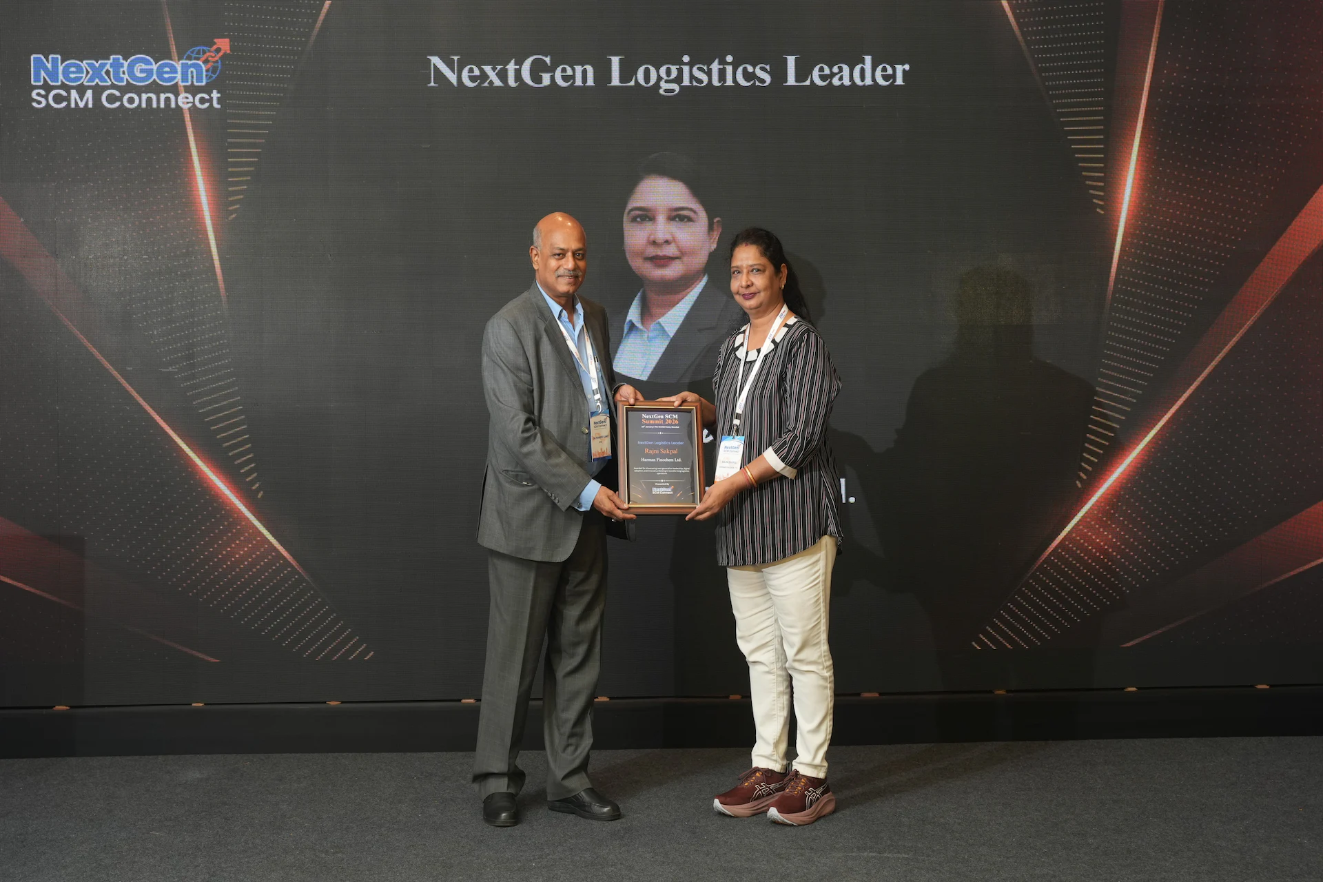 Award trophy presentation