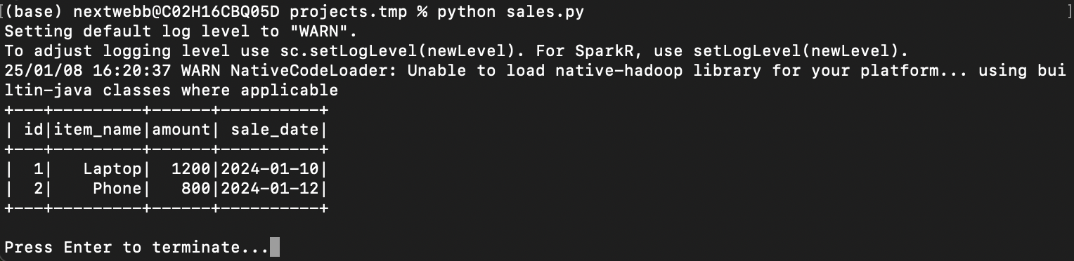 Python script to load and process