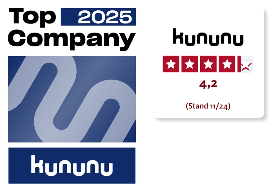 Kununu Top Company 2025 Score 4,2 Stand November 2024
