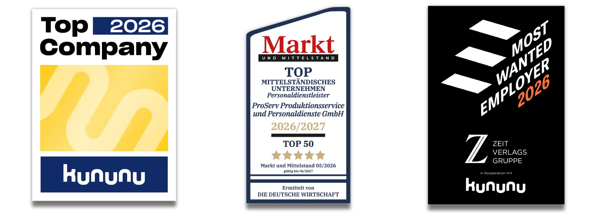 Top Company 2026 Kununu ProServ Dienstleistungen